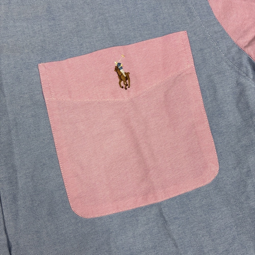 Polo Ralph Lauren Classic Fit Oxford Fun Shirt Men's XL Colorblock Pastel - Picture 2 of 10